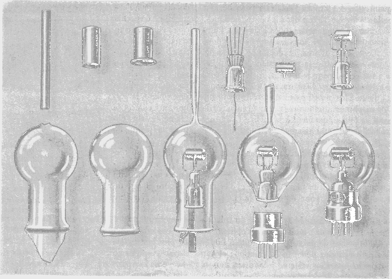 Fig.5. -- Les phases de la fabrication d'une lampe T.M.